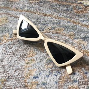 Free people beige cat eye sunglasses